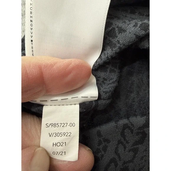 Athleta Salutation Textured Jogger Pants Womens M Petite Gray Paisley Stretch Yo - Picture 12 of 14